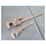 (2) Antique Pipe Wrenches