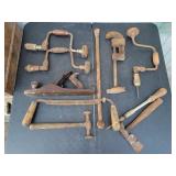 Antique Tools: Drills, Planer, Hammer & More