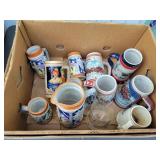 Box of Assorted German & Beer Steins