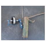 Mounted Spool Reel & Metal Stake Rod
