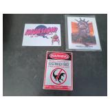 (2) Movie Prints & Jurassic Park Sign