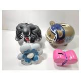 (4) Assorted Coin Banks