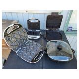 (2) Waffle Makers, Skillet & Donut Maker