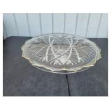 Mikasa Hampshire Gold Crystal Pedestal Cake Stand