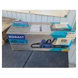 KOBALT 40V Cordless Chainsaw, Working
