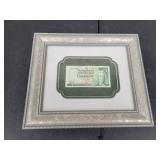 The Royal Bank of Scotland One Pound Framed