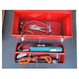 Metal Toolbox with Power & Hand Tools