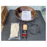 King Kooker Wok with Gloves, Wok Ring Stand
