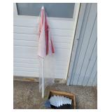 Beach Umbrella & Hanging Fish Art