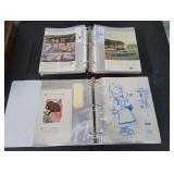 (2) Ephemera & Vintage Car Ad Binders, Indexed