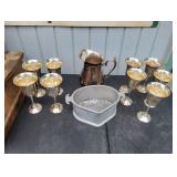 Assorted Silverplate Goblets, Pitcher & More
