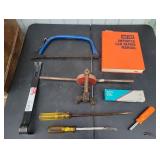 Crowbar, Car Repair Manual, Handsaw & More
