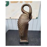 Vintage 24' Art Deco Preening Swan Sculpture