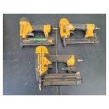 (3) Bostitch Pneumatic Brad Nailers