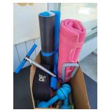 Box of Assorted Exercise Gear