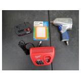 Milwaukee 12V Charger, Pneumatic Wrench & More