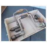 (3) Antique Woodworking Braces for Auger Bits