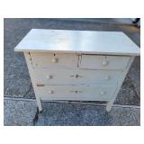 1930s Solid Wood Rolling Dresser