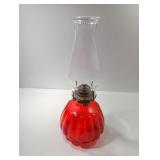 Vintage Ruby Red Oil Lamp