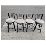 (4) Heavy Duty Metal Bar Stools