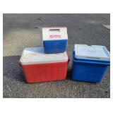 (3) Small Portable Coolers