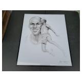 1992 Michael Jordan Pencil-Style Offset Lithograph