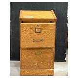 Wood 2 Drawer Filing Cabinet