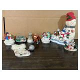 Snowman Theme Christmas Figurines; Plus Others