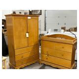 Dresser w/Baby Changer; Armoire