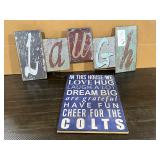 'Laugh' Metal Sign; Colts Sign