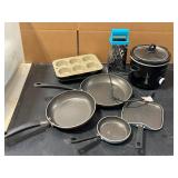 Variety of Skillets; Muffin Tins; and More