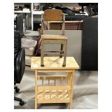 End Table; Child's School Chair