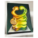 Abstract Painting of Intertwined People
