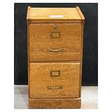 Wood 2 Drawer Filing Cabinet