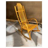 Slat constructed rocking chair
