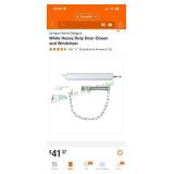 White door closure with chain