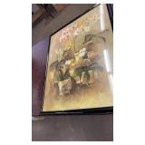 23in x 29in Framed Flower Painting