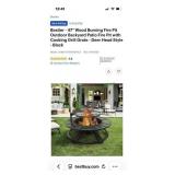 Wood burning fire pit with cook grate