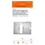 Stainless steel outdoor bbq door