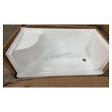 60in x 32in Alcove Shower Pan Base w/ Seat