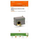 Pressure switch for well pump