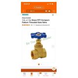 1 in brass gate valve