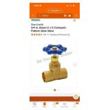 3/4' brass gate valves