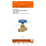 1/2 in brass stop valve