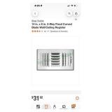 3 way wall & ceiling registers