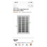 Air filter return grill