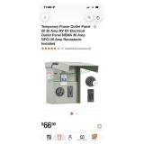 Temporary power outlet panel