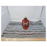 RAG RUG DOOR MAT AND DIETZ LAMP