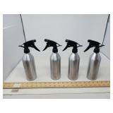 NEW / ALUMINUM SPRAY BOTTLES / 4 PCS