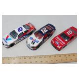 3 NASCAR MODEL CARS #10, 12, 15